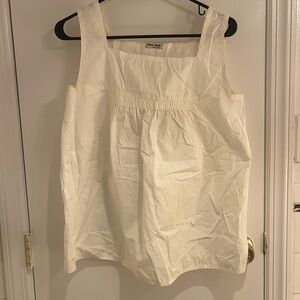 Miu Miu White Sleeveless babydoll top